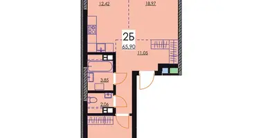 Appartement 2 chambres dans Minsk, Bélarus