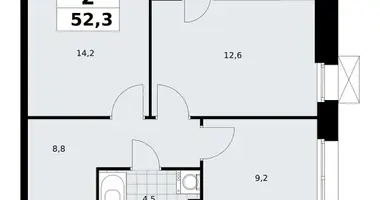 Apartamento 2 habitaciones en poselenie Sosenskoe, Rusia