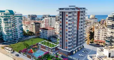 Penthouse 3 Zimmer mit Balkon, mit Klimaanlage, mit Meerblick in Mahmutlar, Türkei