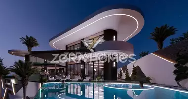 Villa 4 Zimmer mit Parkplatz, mit Meerblick, mit Schwimmbad in Mahmutlar, Türkei