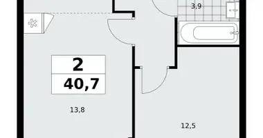 Appartement 2 chambres dans Moscou, Fédération de Russie