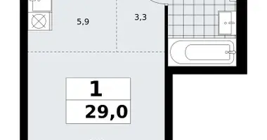 Appartement 1 chambre dans poselenie Sosenskoe, Fédération de Russie