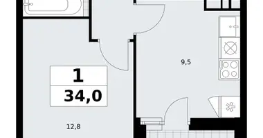 Apartamento 1 habitación en poselenie Sosenskoe, Rusia