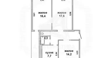 3 room apartment in Malaryta, Belarus