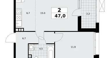 Appartement 2 chambres dans poselenie Sosenskoe, Fédération de Russie