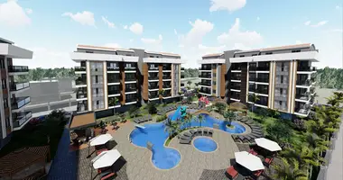 Квартира 2 комнаты с парковкой, с лифтом, с бассейном в Аланья, Турция
