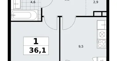 Wohnung 1 zimmer in Südwestlicher Verwaltungsbezirk, Russland