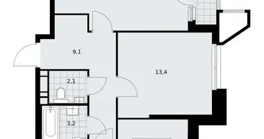 Apartamento 2 habitaciones en poselenie Sosenskoe, Rusia