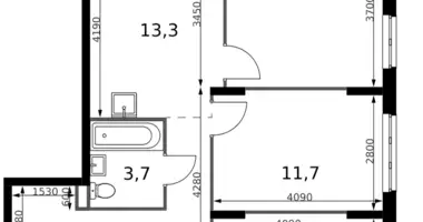 Apartamento 3 habitaciones en Sapronovo, Rusia
