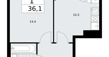 Wohnung 1 zimmer in Troizk, Russland