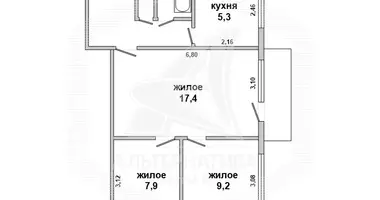 Appartement 3 chambres dans Muchaviecki sielski Saviet, Bélarus