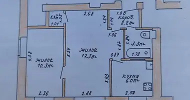 Apartamento 2 habitaciones en Brest, Bielorrusia