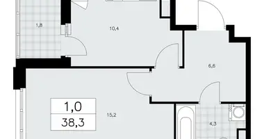 Apartamento 1 habitación en poselenie Sosenskoe, Rusia