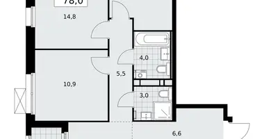 Apartamento 4 habitaciones en Moscú, Rusia