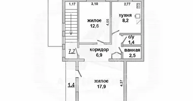 Apartamento 2 habitaciones en Saraseva, Bielorrusia