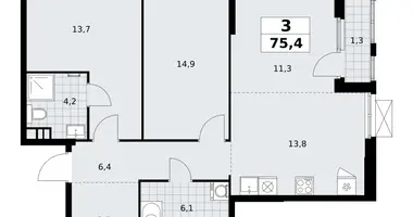 Appartement 3 chambres dans South-Western Administrative Okrug, Fédération de Russie