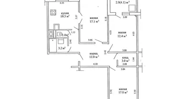 3 room apartment in Minsk, Belarus