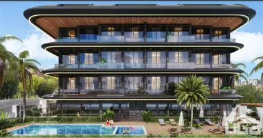 Doppelhaus 3 Zimmer mit Parkplatz, mit Schwimmbad, mit Garten in Alanya, Türkei