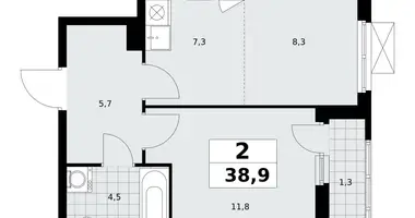 Mieszkanie 2 pokoi w poselenie Sosenskoe, Rosja