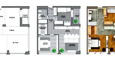 Apartamento 3 habitaciones en Minsk, Bielorrusia