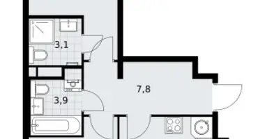 Apartamento 3 habitaciones en Postnikovo, Rusia