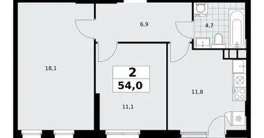 Appartement 2 chambres dans South-Western Administrative Okrug, Fédération de Russie