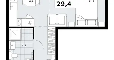 Mieszkanie 1 pokój w Kommunarka, Rosja