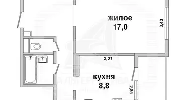 Квартира 1 комната в Мухавецкий сельский Совет, Беларусь