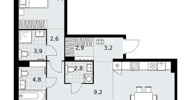 Квартира 3 комнаты в район Коммунарка, Россия