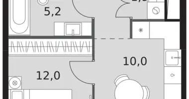 Apartamento 1 habitación en North-Western Administrative Okrug, Rusia