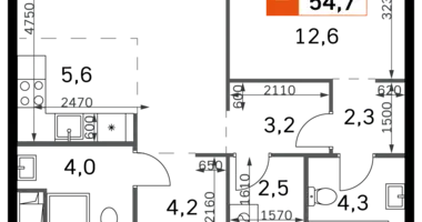 Apartamento 2 habitaciones en North-Western Administrative Okrug, Rusia