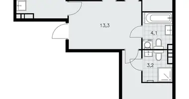 Apartamento 3 habitaciones en poselenie Sosenskoe, Rusia