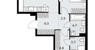 2 room apartment in Kommunarka, Russia
