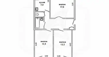 Apartamento 3 habitaciones en Brest, Bielorrusia