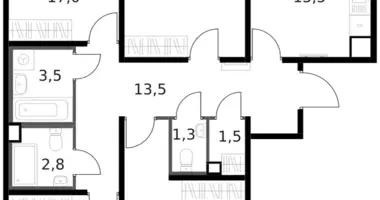 4 room apartment in Moscow, Russia