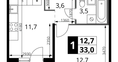 Квартира 1 комната в Ленинский район, Россия