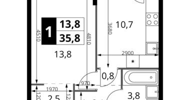 Appartement 1 chambre dans Khimki, Fédération de Russie