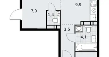 Wohnung 3 zimmer in Wnukowo, Russland