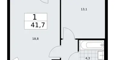 Apartamento 1 habitación en Troitsk, Rusia