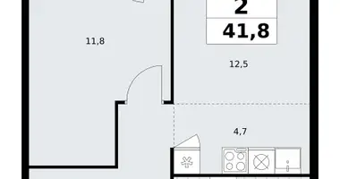 Wohnung 2 zimmer in Südwestlicher Verwaltungsbezirk, Russland