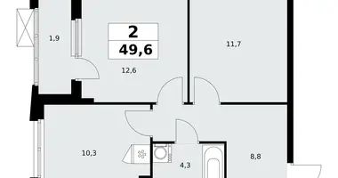 Apartamento 2 habitaciones en poselenie Sosenskoe, Rusia