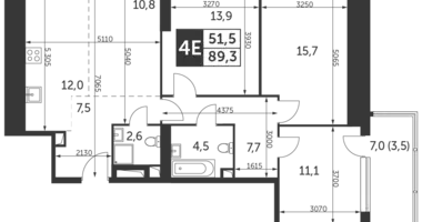 4 room apartment in Konkovo District, Russia