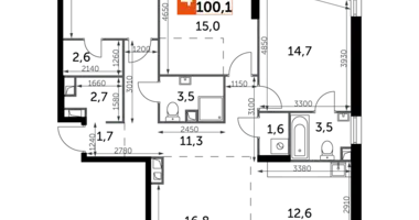 Appartement 4 chambres dans Moscou, Fédération de Russie