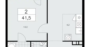 Apartamento 2 habitaciones en poselenie Sosenskoe, Rusia