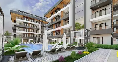 1 room apartment with elevator, with sea view, with garden in Alanya, Turkey
