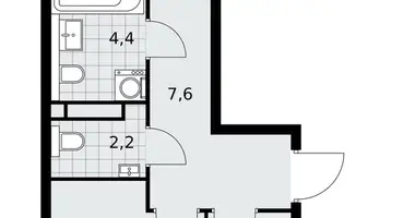 Apartamento 2 habitaciones en poselenie Sosenskoe, Rusia