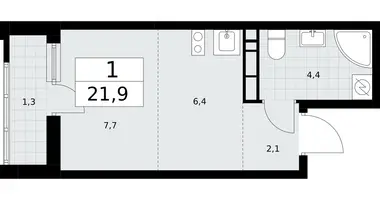 1 room apartment in Postnikovo, Russia