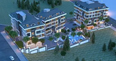 2 room apartment with terrace, with fridge, with stove in Alanya, Turkey