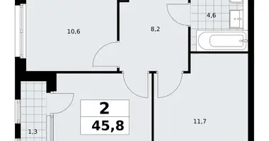 Apartamento 2 habitaciones en South-Western Administrative Okrug, Rusia