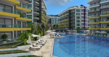 Dúplex 4 habitaciones con vista al mar, con la piscina, con sauna en Alanya, Turquía
